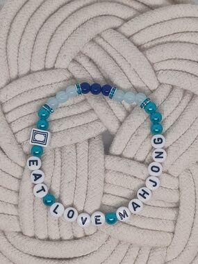Mahjong Tile Bracelet- Eat Love Mahjong